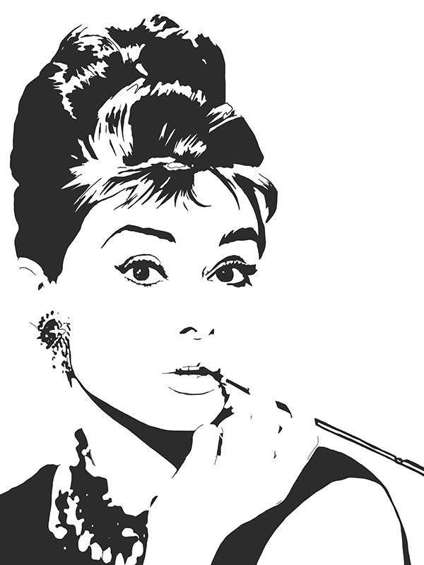 Dibujo de Audrey Hepburn.